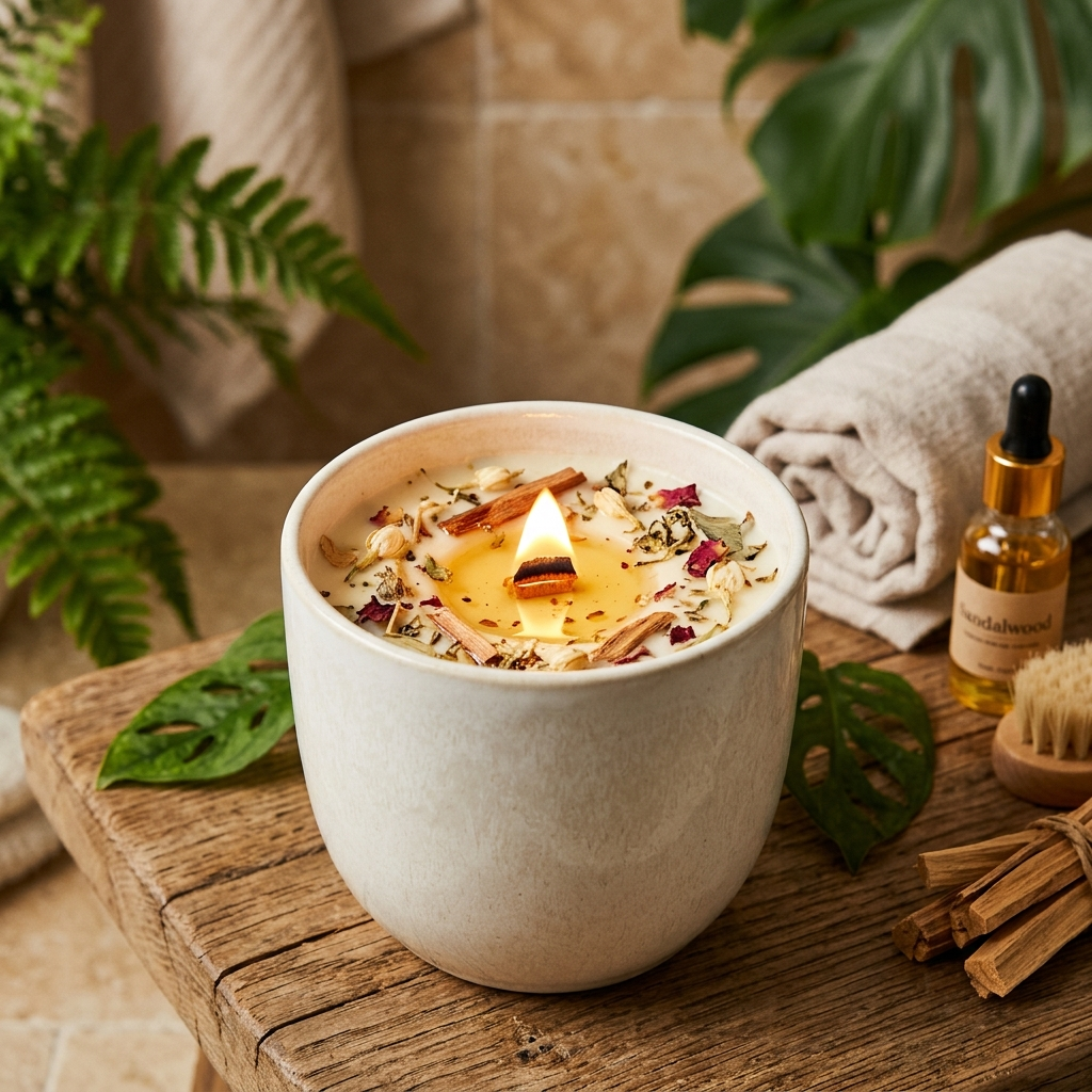 Vela de Masaje con Aroma a Sándalo — Happy Girl